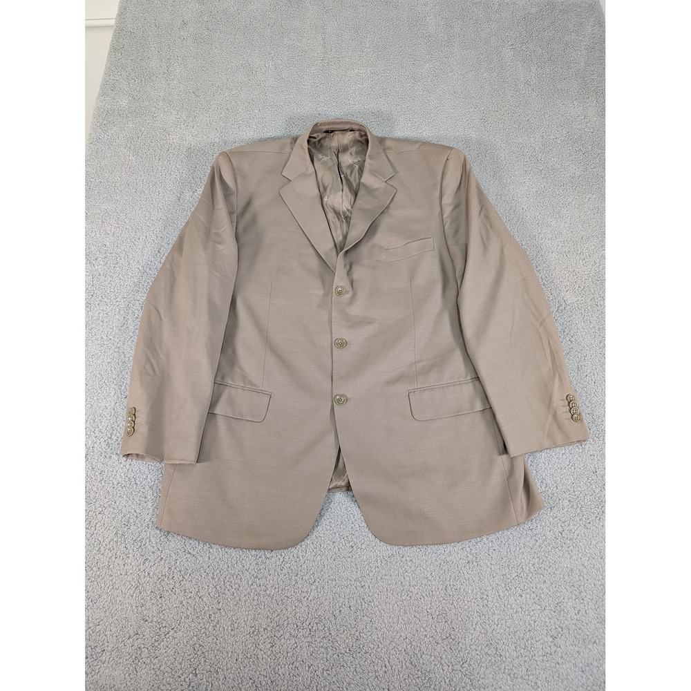 Pronto Mondo Blazer Mens Large Wool Blend Hand Tailored Italy Sport Coat Jacket‎